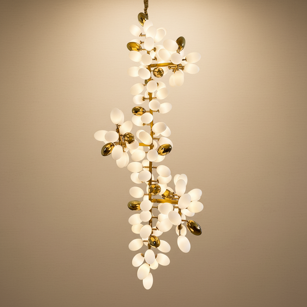 Everlight Forge Verdant Canopy Copper Branch Chandelier - Studio Shot