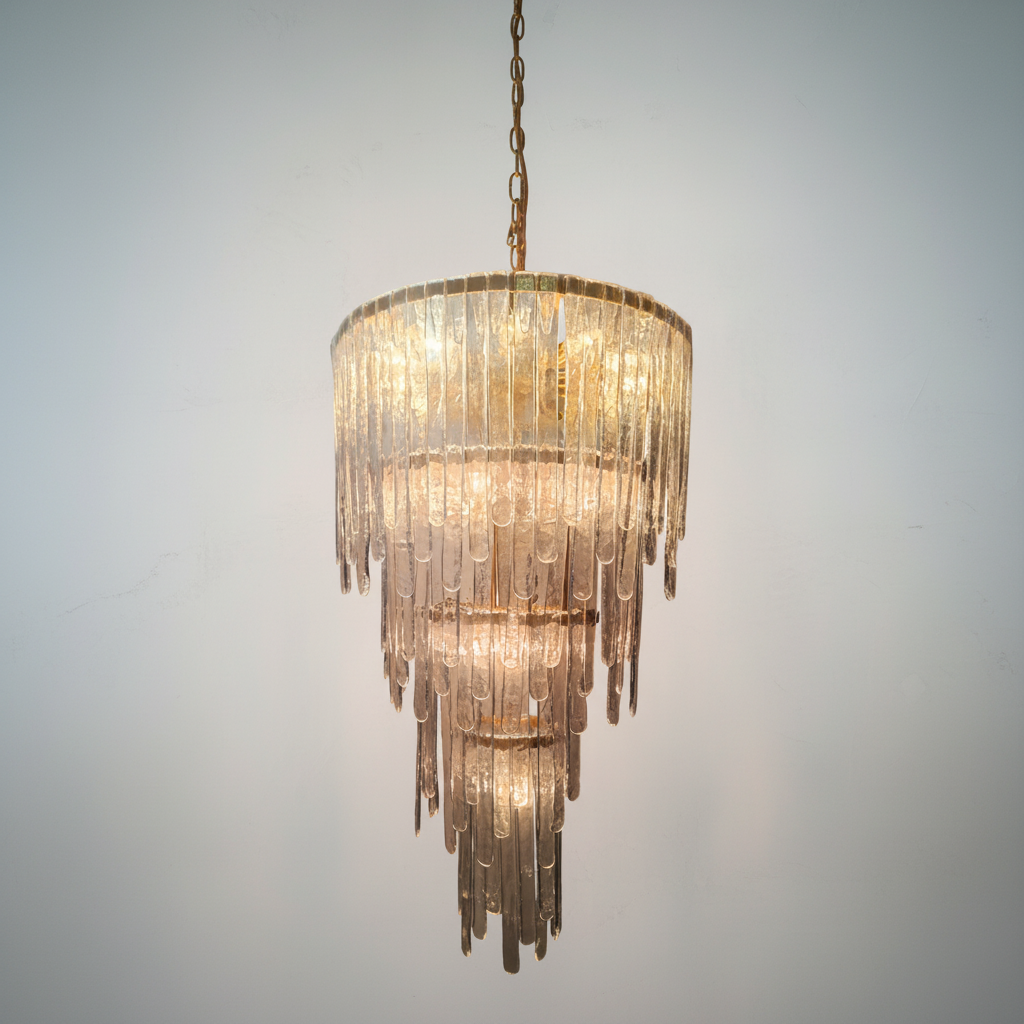 Riviko Cascading Lumina Tiered Chandelier - Studio Shot