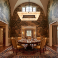 Riviko Glacera Square Alabaster Chandelier - formal American dining room