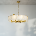 Riviko Aura Alabaster Round Chandelier - Studio Shot