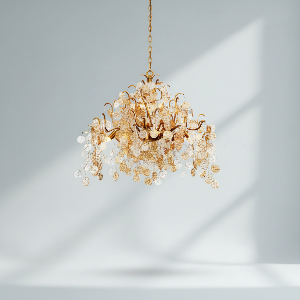 Riviko Gilded Branch Artistic 11-Light Chandelier - Studio Shot
