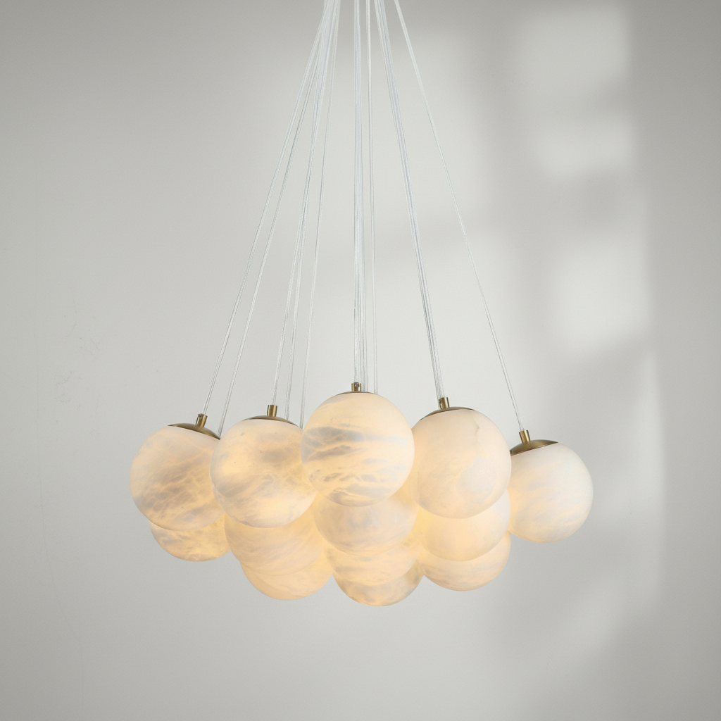 Riviko Alabaster Cloud 13-Light Chandelier - Studio Shot