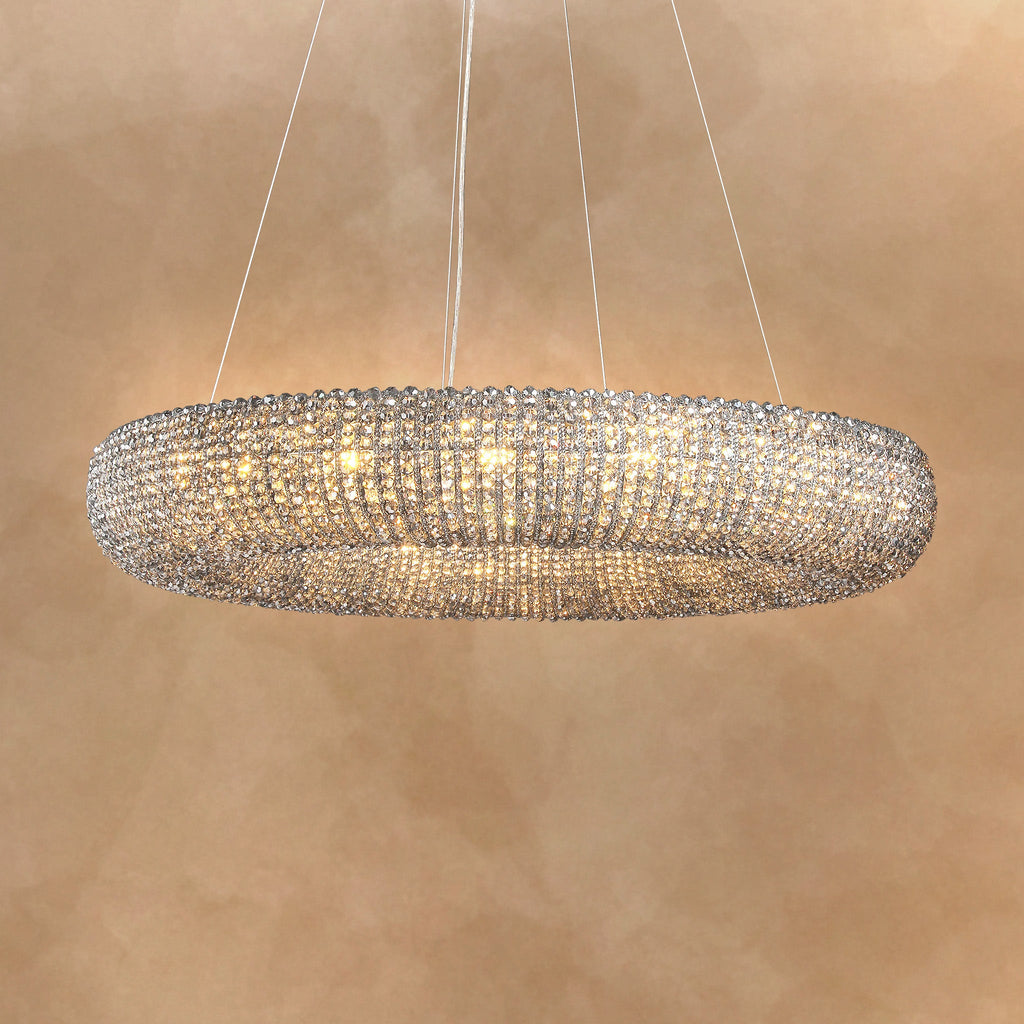 Haze Crystal Round LED Chandelier