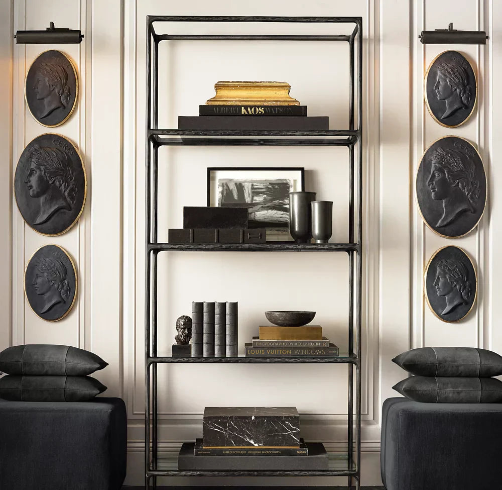 Riviko Gallery Grand Brass Picture Light - luxury American master bathroom