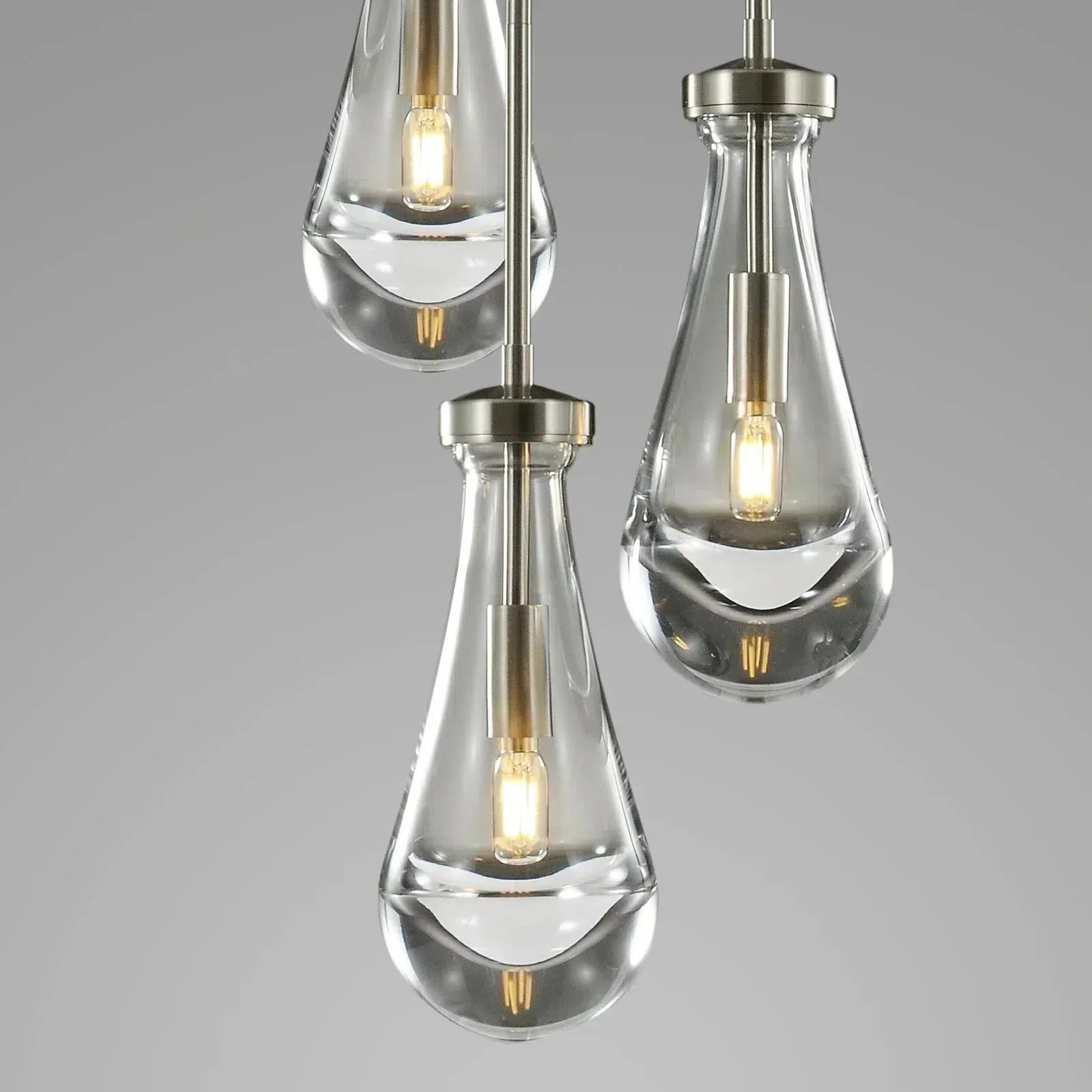 Soltaire Raindrop Round Chandelier 5 Lights 14"D