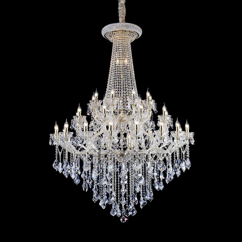 Riviko Opulent Grandeur K9 Crystal Candle Chandelier - formal American dining room