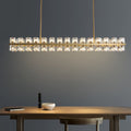 Arcachen Crystal Rectangular Chandelier 72"