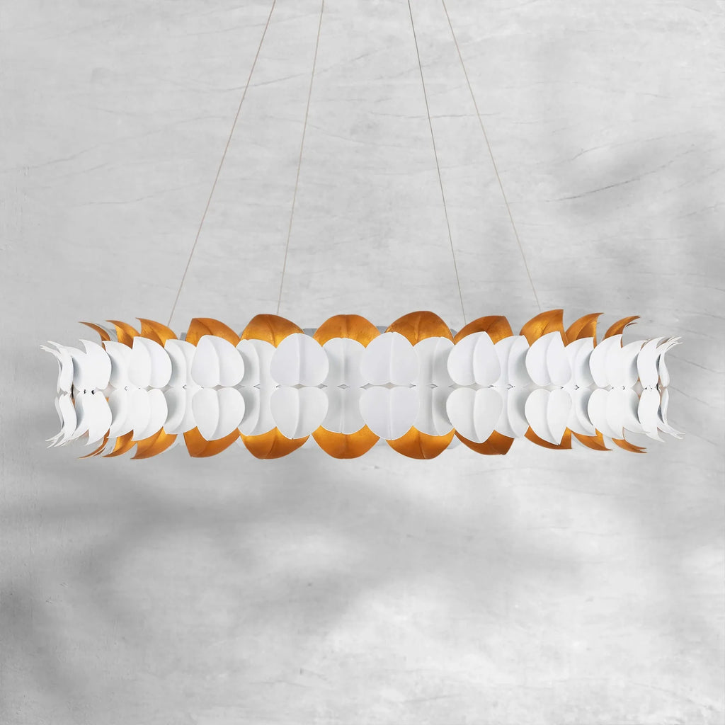 Darla Hand sculpted Leaves Chandelier