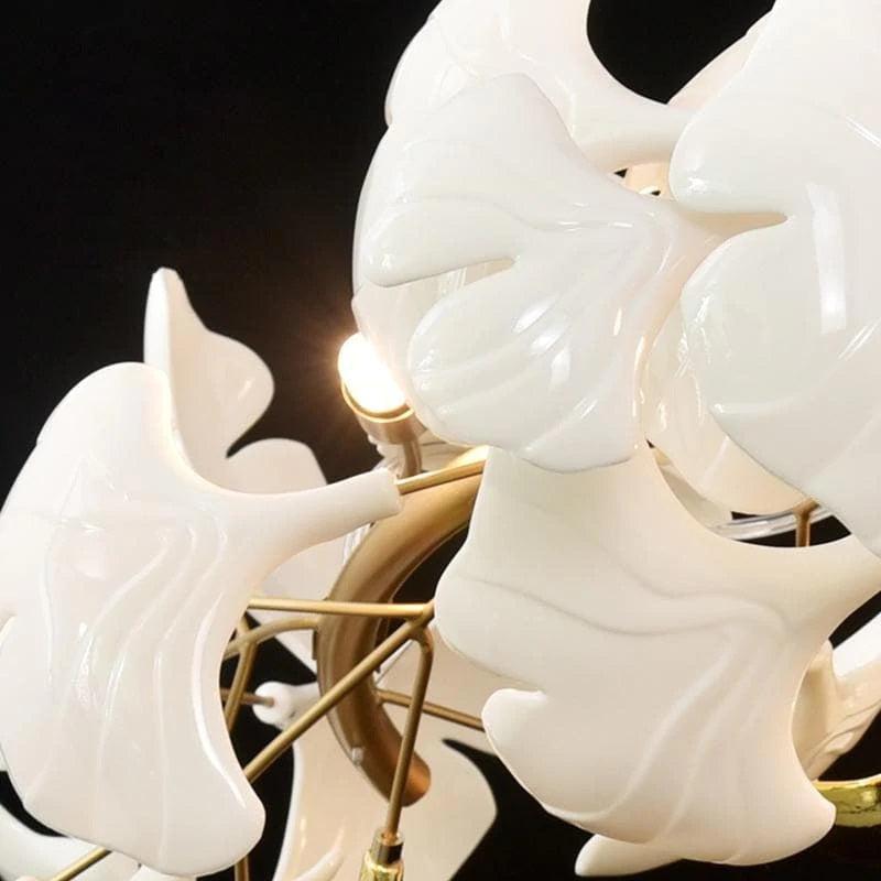 Riviko Ginkgo Bloom Ceramic Petal Chandelier - Background Shot