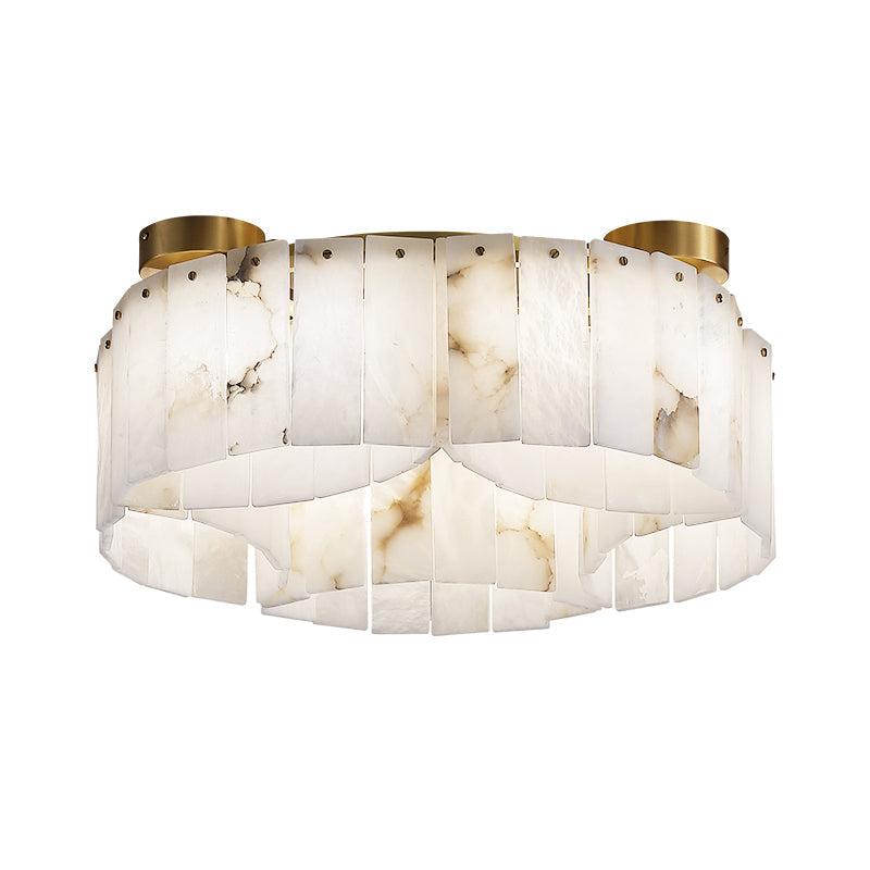 Contemporary Alabaster Flush Mount Ceiling Lamp Chandeliers Riviko