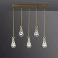Soltaire Raindrop Linear Chandelier 5-Light 36"