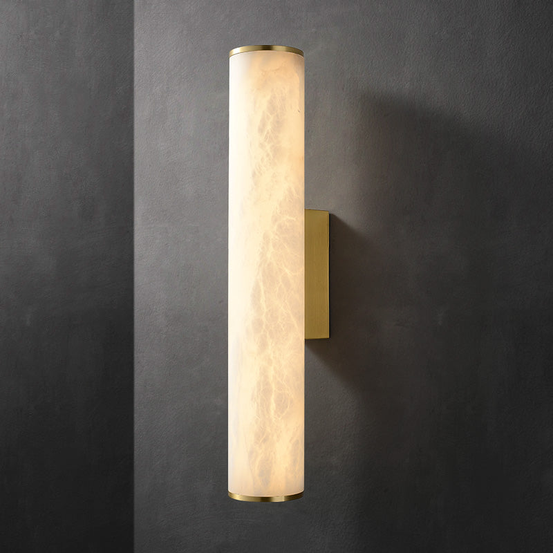 Modern Alabaster Melange Bathroom Sconce, Vanity Light chandeliers for dining room,chandeliers for stairways,chandeliers for foyer,chandeliers for bedrooms,chandeliers for kitchen,chandeliers for living room Riviko Small Brass