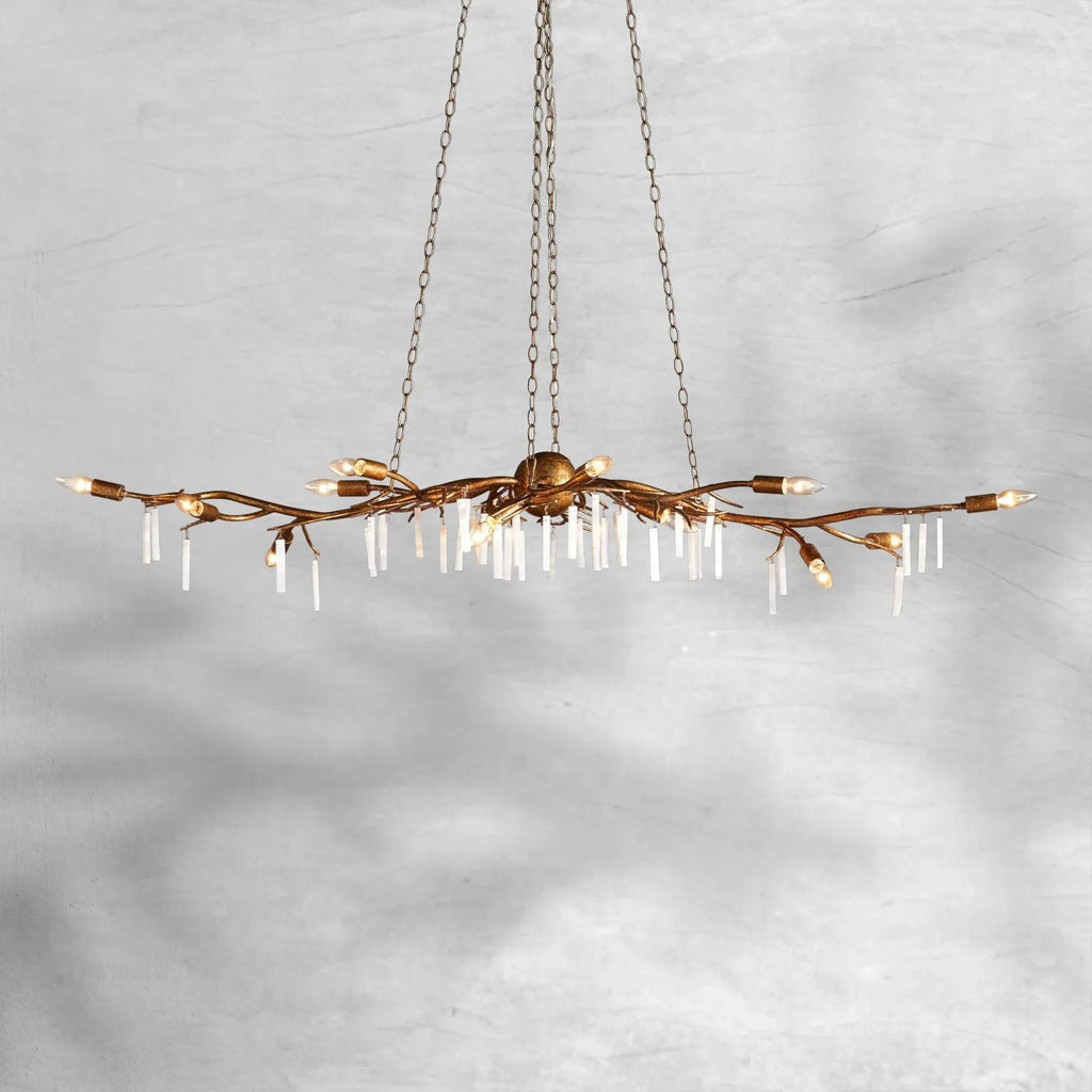 Riviko Selenite Bloom 15-Light Chandelier - Background Shot