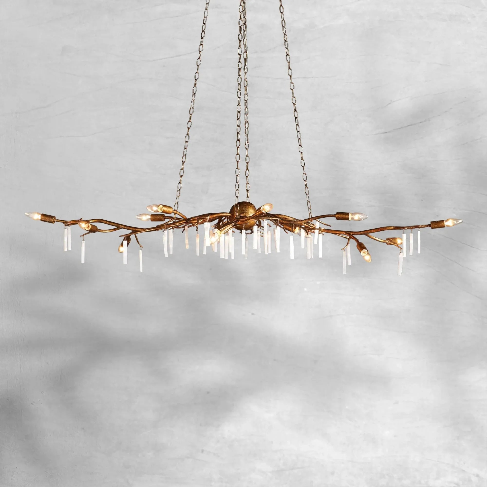 Riviko Selenite Bloom 15-Light Chandelier - Background Shot