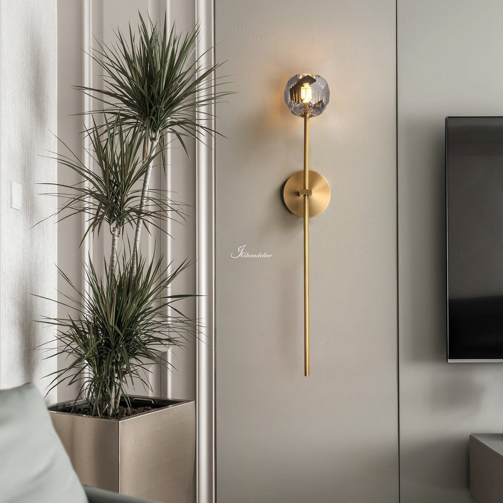 Bille De Crystal Glass Grand Wall Sconce