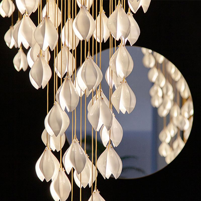 Riviko Verdant Ceramic Branch Chandelier - Background Shot