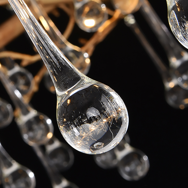 Riviko Dewdrop Bloom Brass Branch Chandelier - Background Shot
