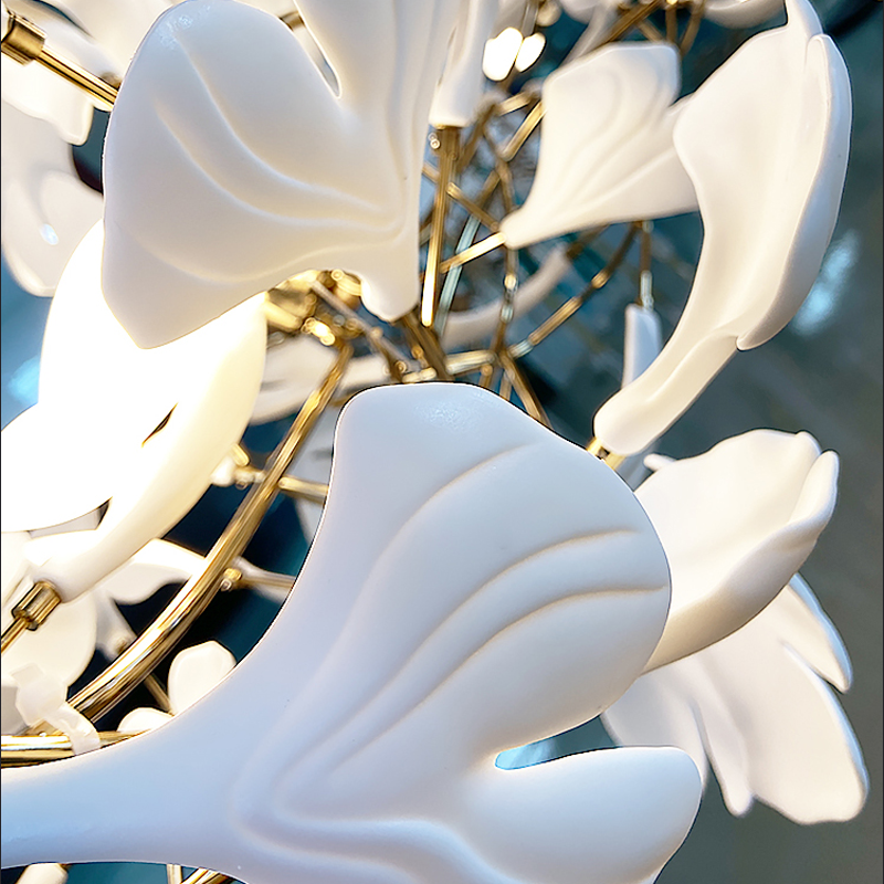 Riviko Ginkgo Bloom Ceramic Chandelier - Background Shot