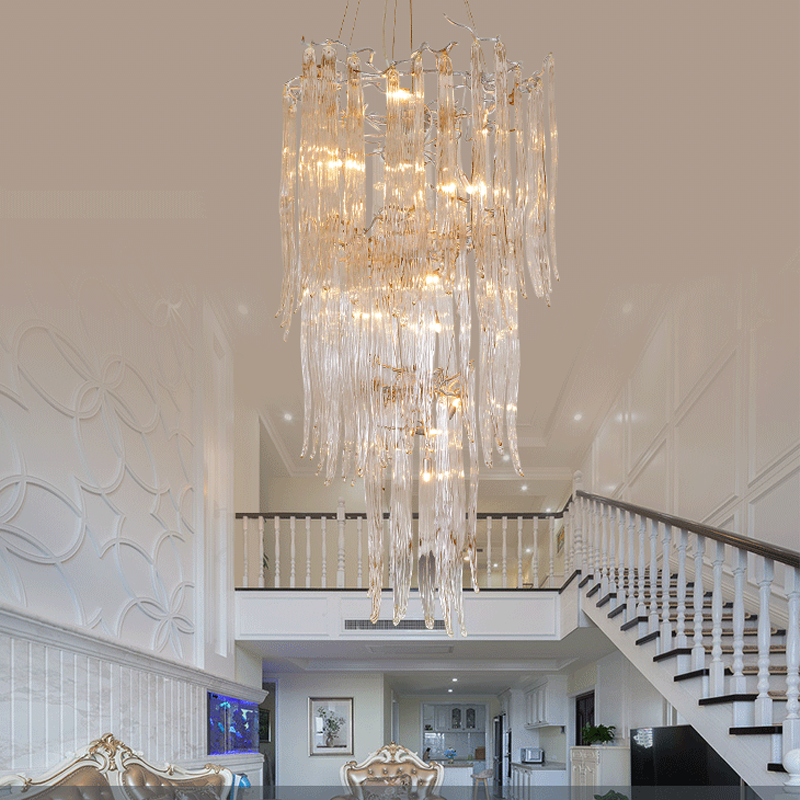 Luxury Crystal Branch Chandelier For Staircase - riviko