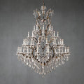 19th C. Rochelle Iron & Crystal Round Chandelier 60"