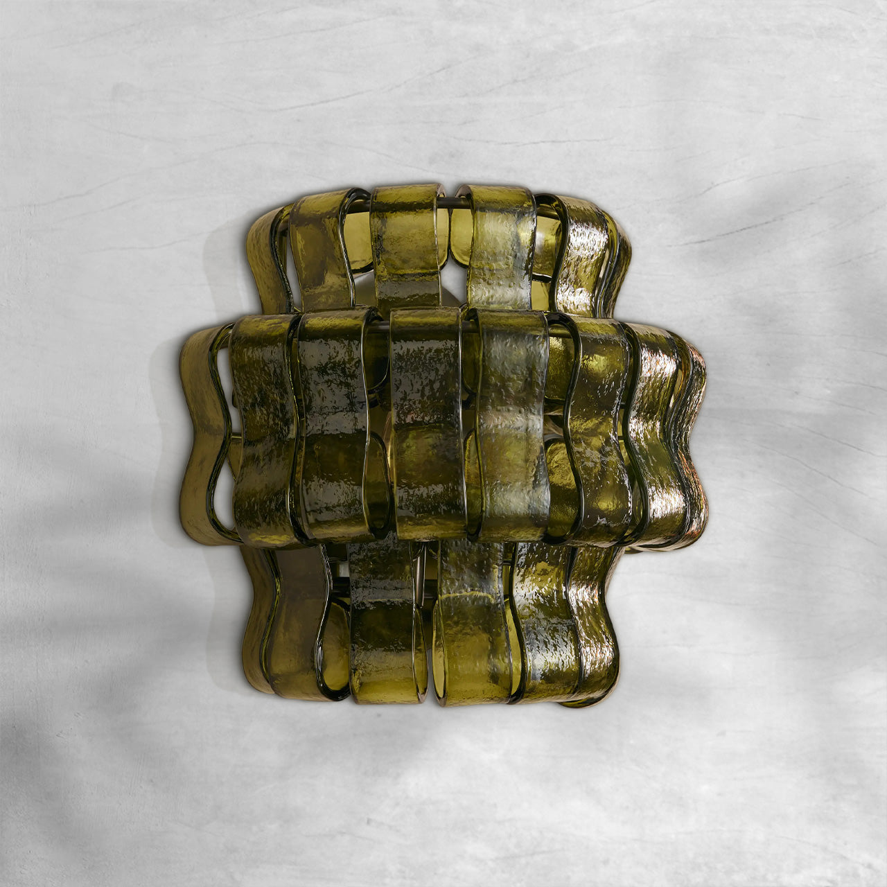 Riviko Lumina Sculpted Glass Wall Sconce - Background Shot