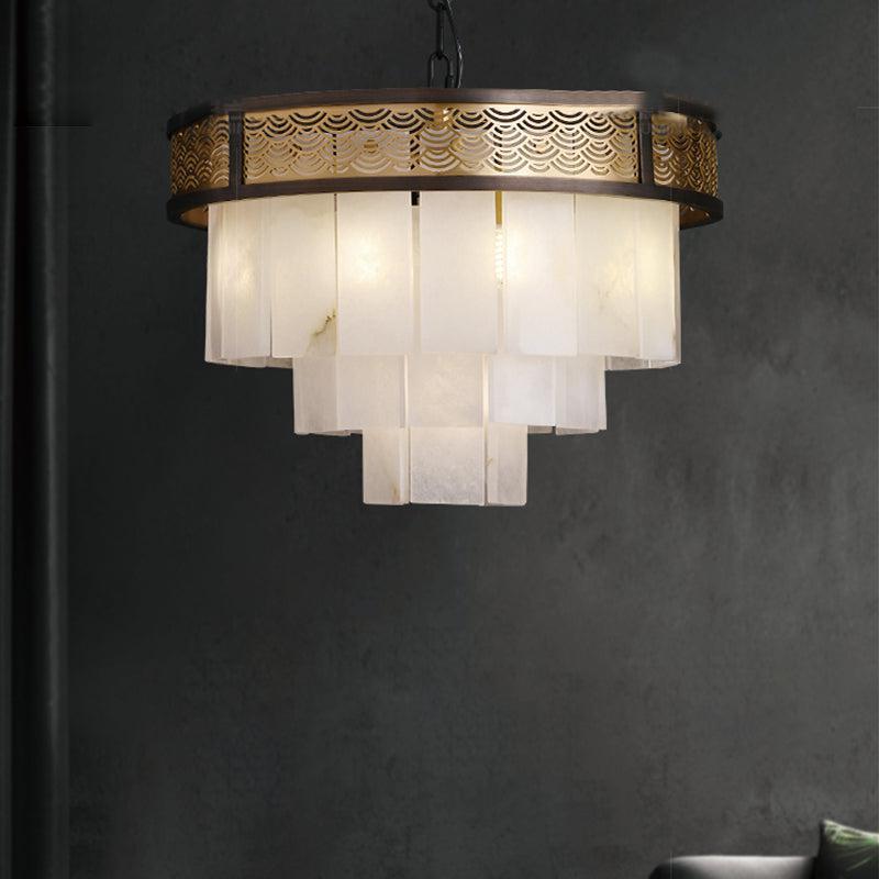 Marble Alabaster Lorry Multi-layer Classic Chandelier - Riviko
