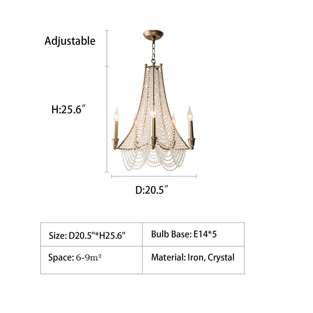 Riviko Grand Bohemian Crystal Beaded Candle Chandelier - Background Shot