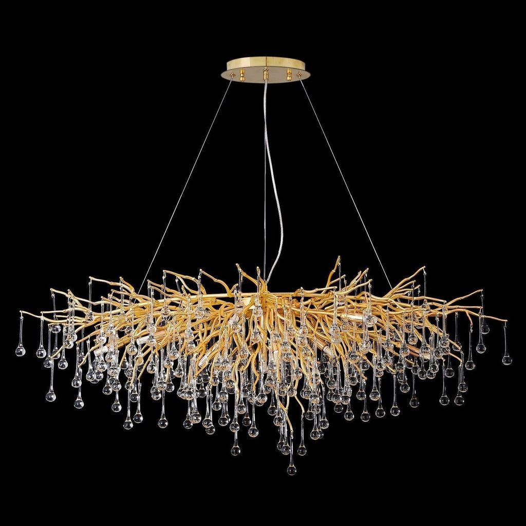 Riviko Verdant Canopy Rectangular Branch Chandelier - Background Shot