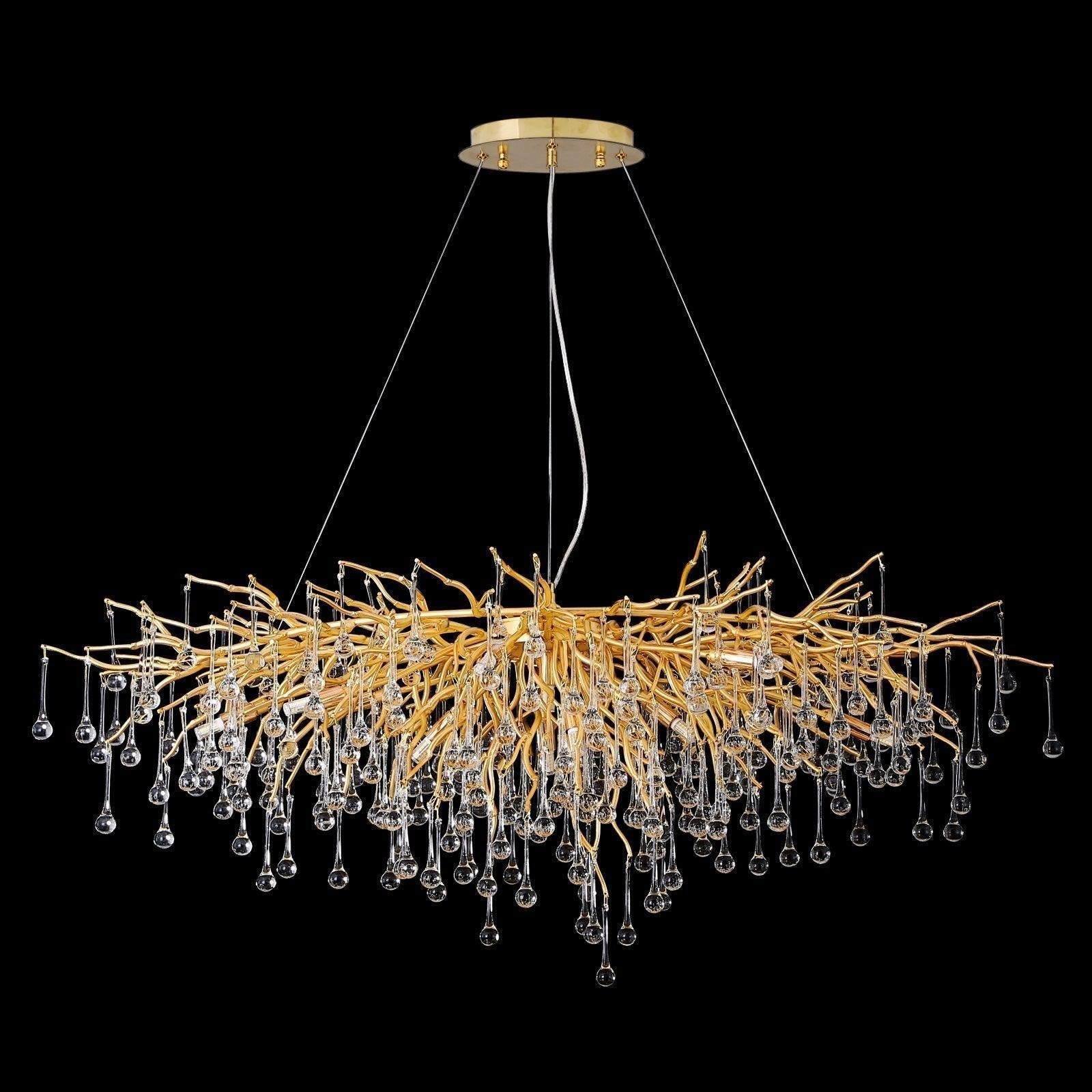 Riviko Verdant Canopy Rectangular Branch Chandelier - Background Shot
