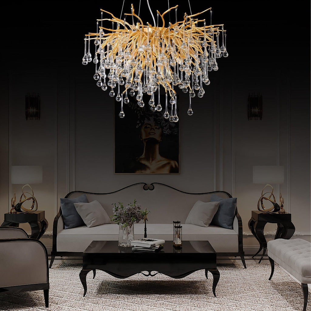 Riviko Veridian Bloom Branch Chandelier - American ballroom or formal entertaining space