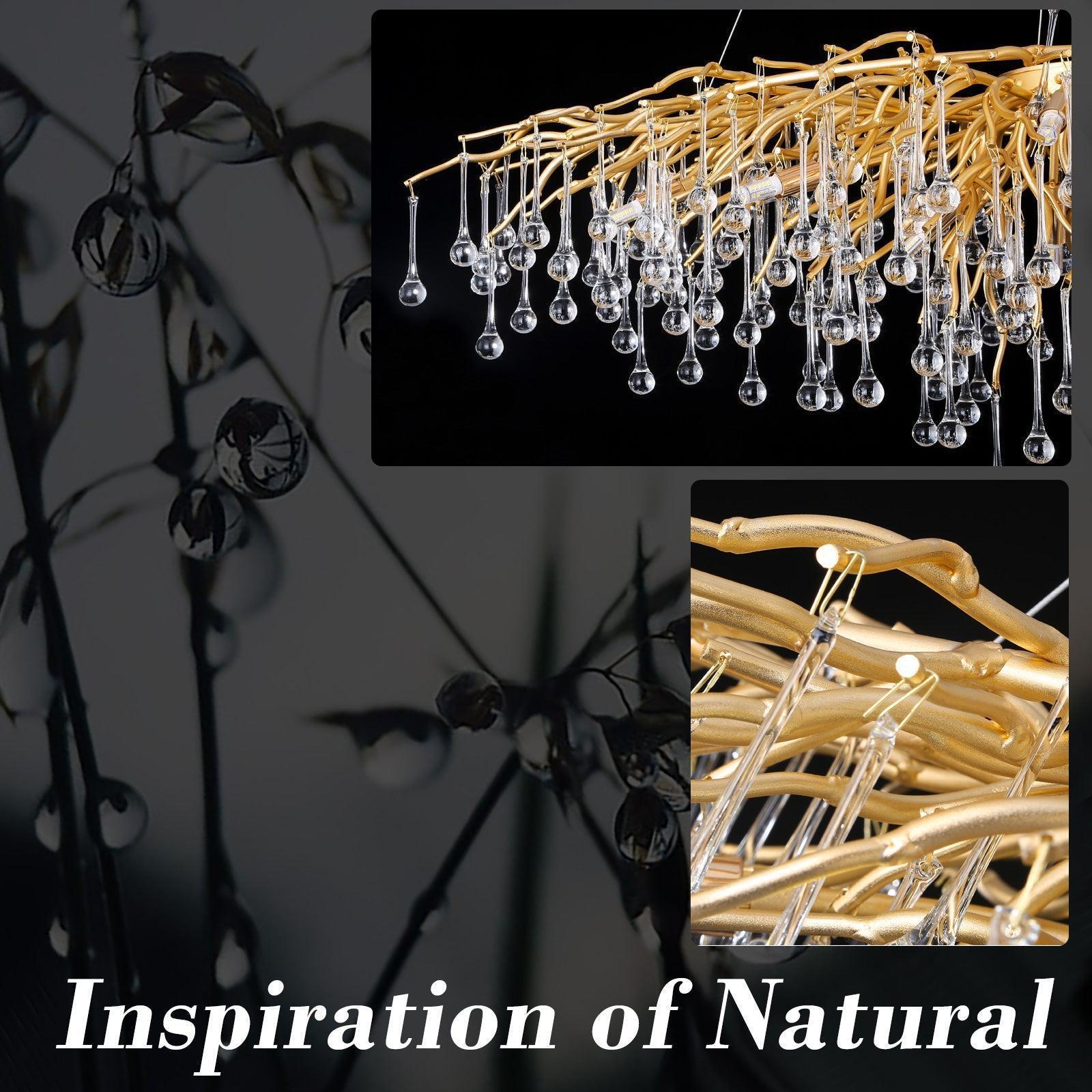 Riviko Veridian Bloom Branch Chandelier - Background Shot