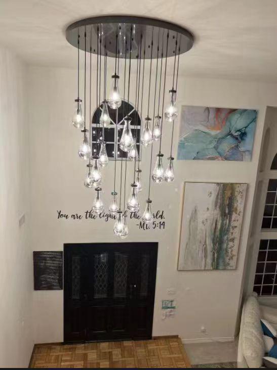 Soltaire Raindrop Round Chandelier 60"