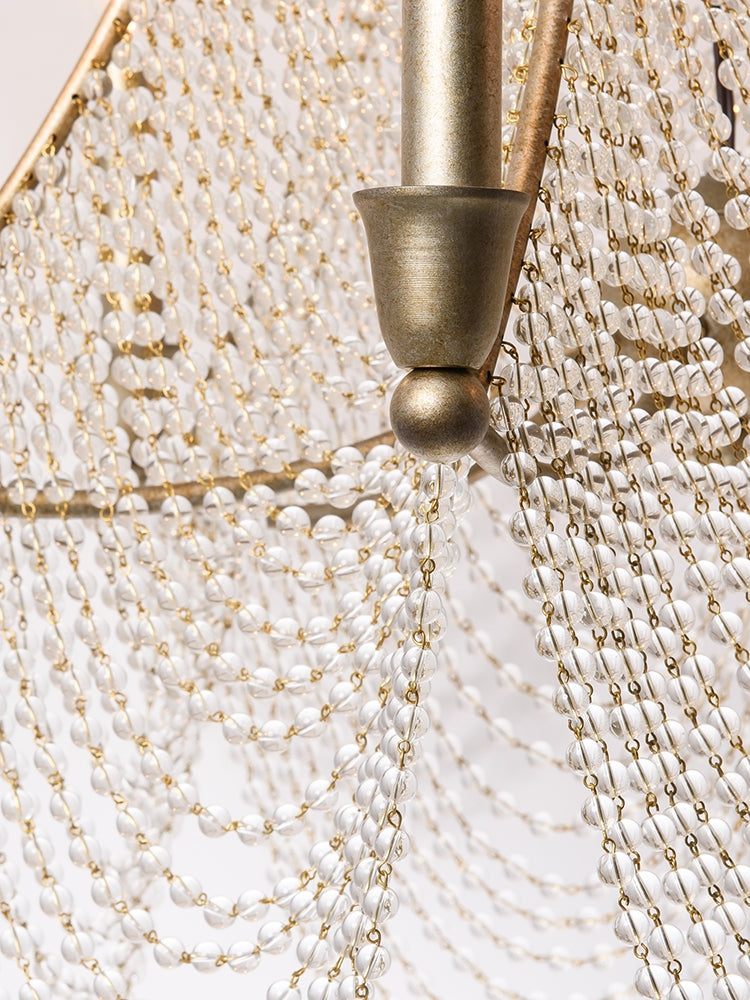 Riviko Grand Bohemian Crystal Beaded Candle Chandelier - Background Shot