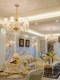 Extra Large Luxury Multi-Tiered Crystal Pendant Chandelier for High-Ceiling Rooms