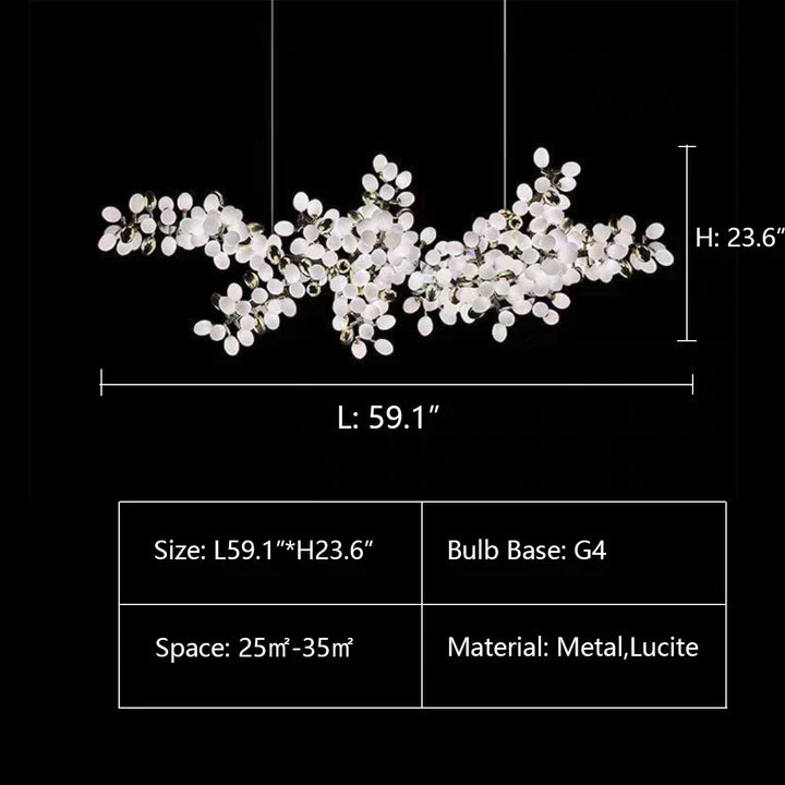 Light Luxury Nordic Creative Art Designer Pure White Grape Chandelier for Living/Dining Room Chandeliers Riviko