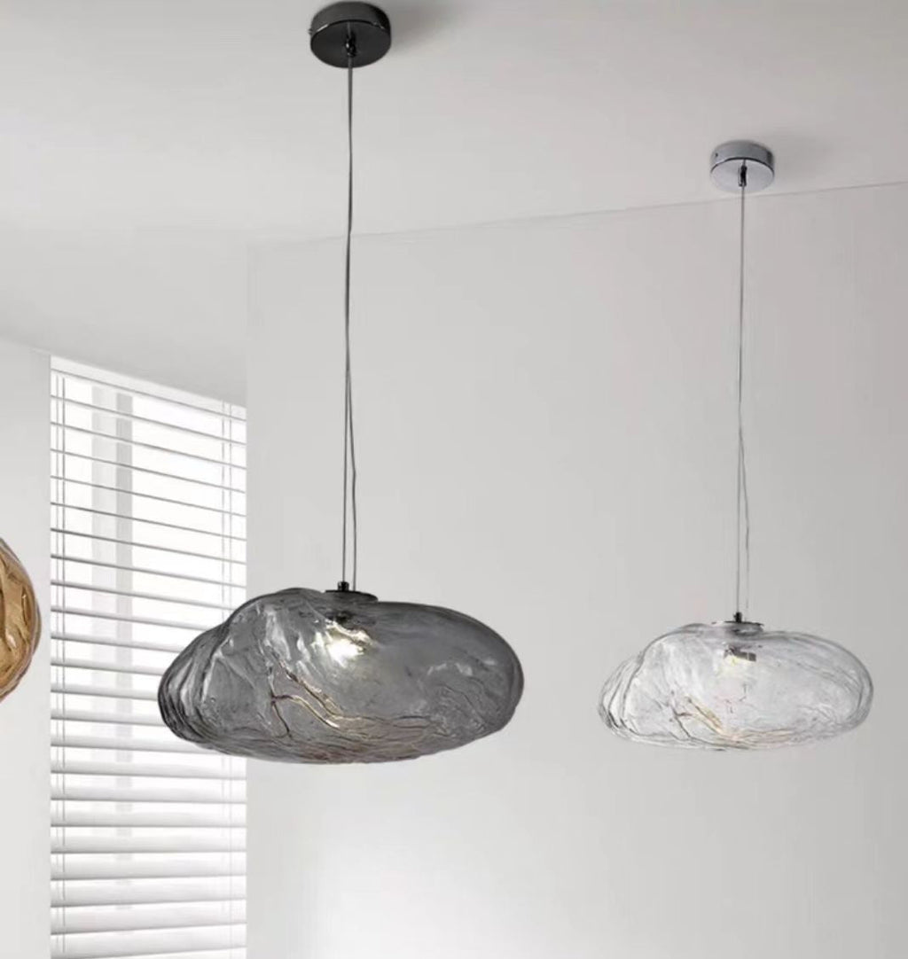 Extra Large Nordic Minimalist Glass Cloud Decorative Chandelier for Stairs/Living Room/High-ceiling Room