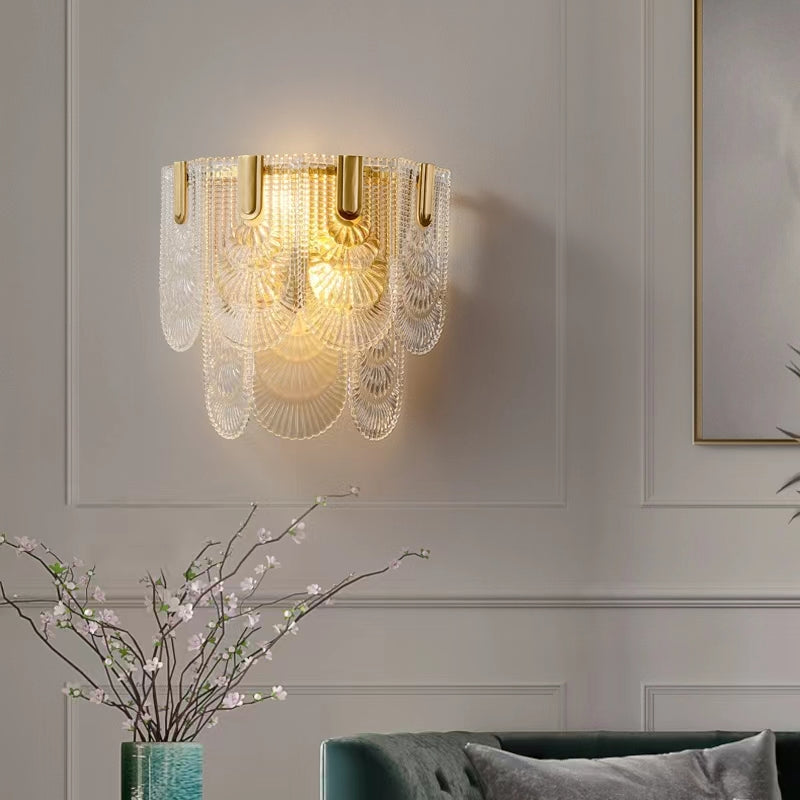 Nordic Light Luxury Patterned Glass Pendant Chandelier Suit for Living/Dining Room/Bedroom