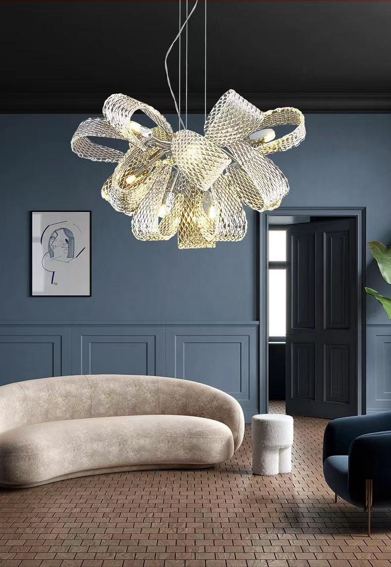 Post-Modern Art Glass Flower Bouquet Pendant Chandelier for Living/Dining Room/Bedroom