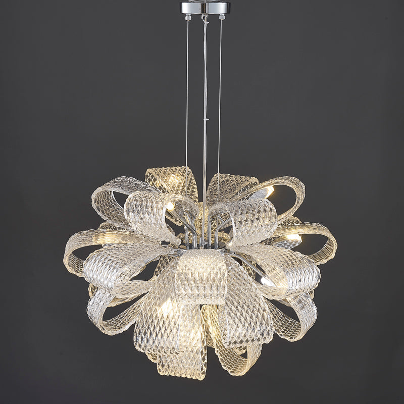 Post-Modern Art Glass Flower Bouquet Pendant Chandelier for Living/Dining Room/Bedroom