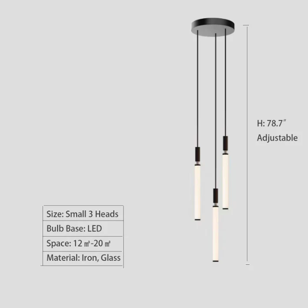 Riviko Sleek Modern Linear Pendant Chandelier - Background Shot