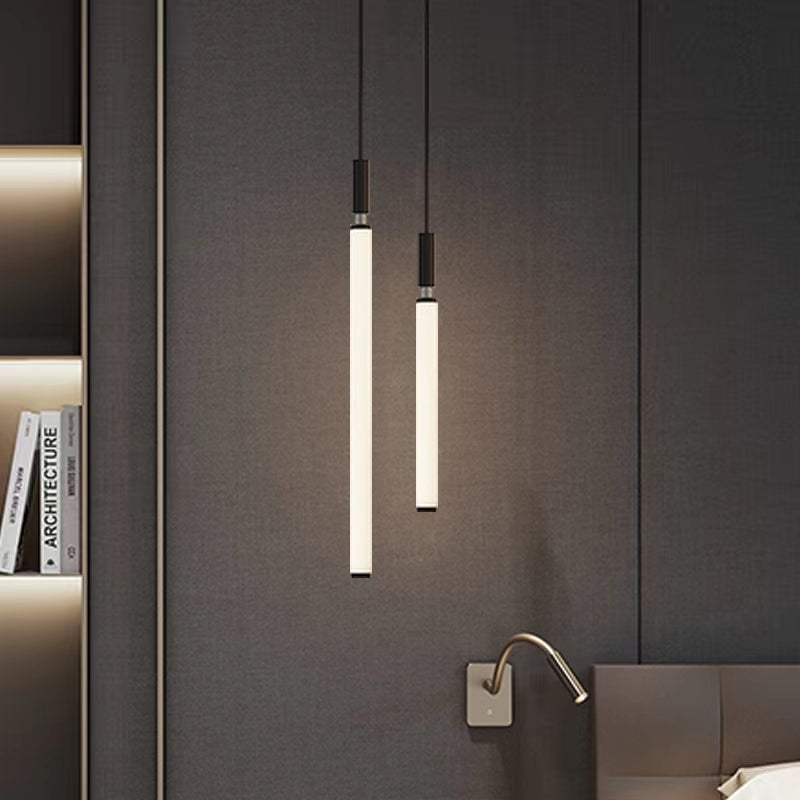 Riviko Sleek Modern Linear Pendant Chandelier - Background Shot