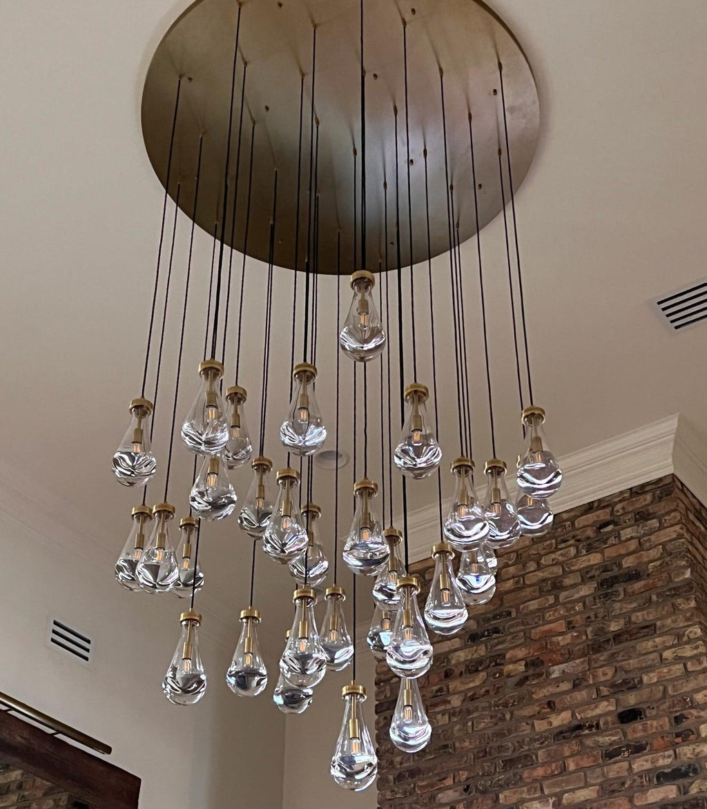 Soltaire Raindrop Round Chandelier 18"