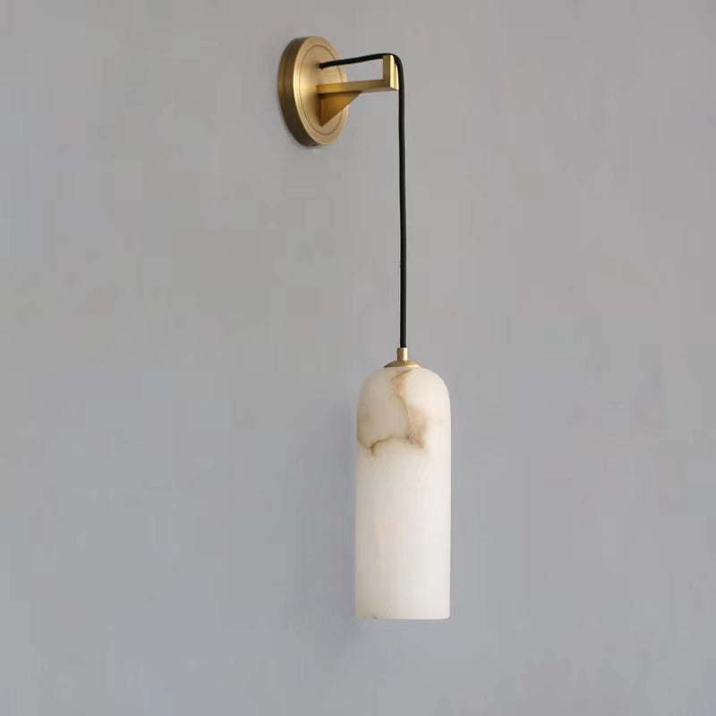Louise Modern Alabaster Wall Sconce, Wall Lamp For Living Room,Bedroom Wall Light Fixtures Riviko