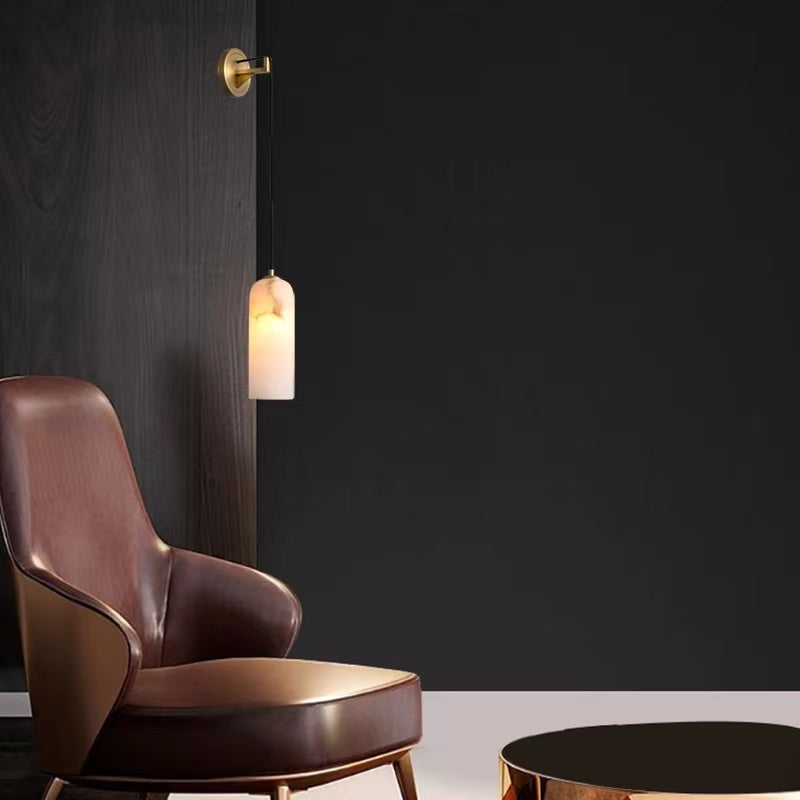 Louise Modern Alabaster Wall Sconce, Wall Lamp For Living Room,Bedroom Wall Light Fixtures Riviko