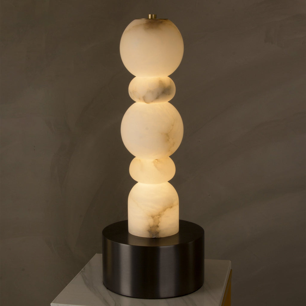 Luna Modern Alabaster Table Lamp, Living Room Bedroom Desk Lamp Table Lamp Riviko