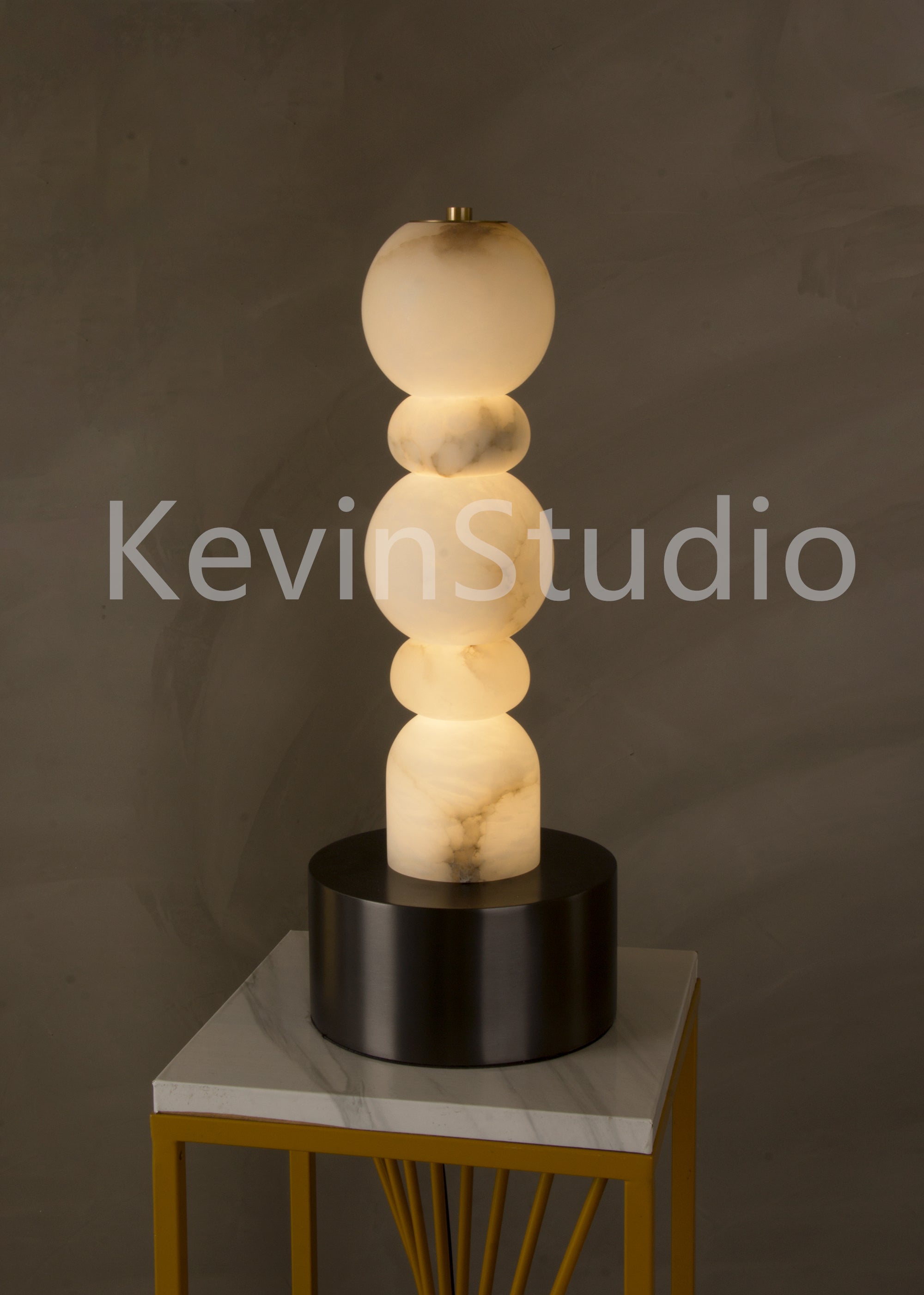 Luna Modern Alabaster Table Lamp, Living Room Bedroom Desk Lamp Table Lamp Riviko