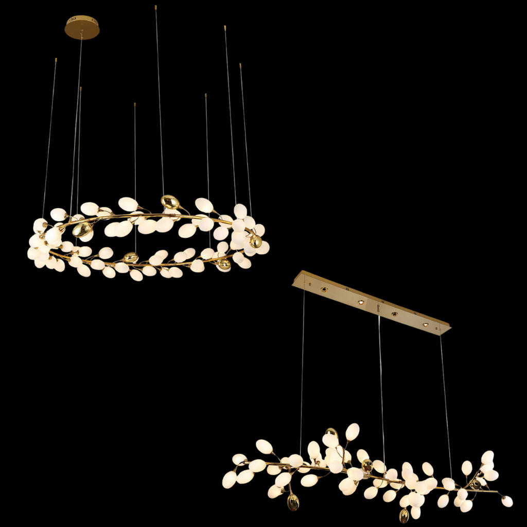 Riviko Verdant Orb Modern Branch Chandelier - Background Shot