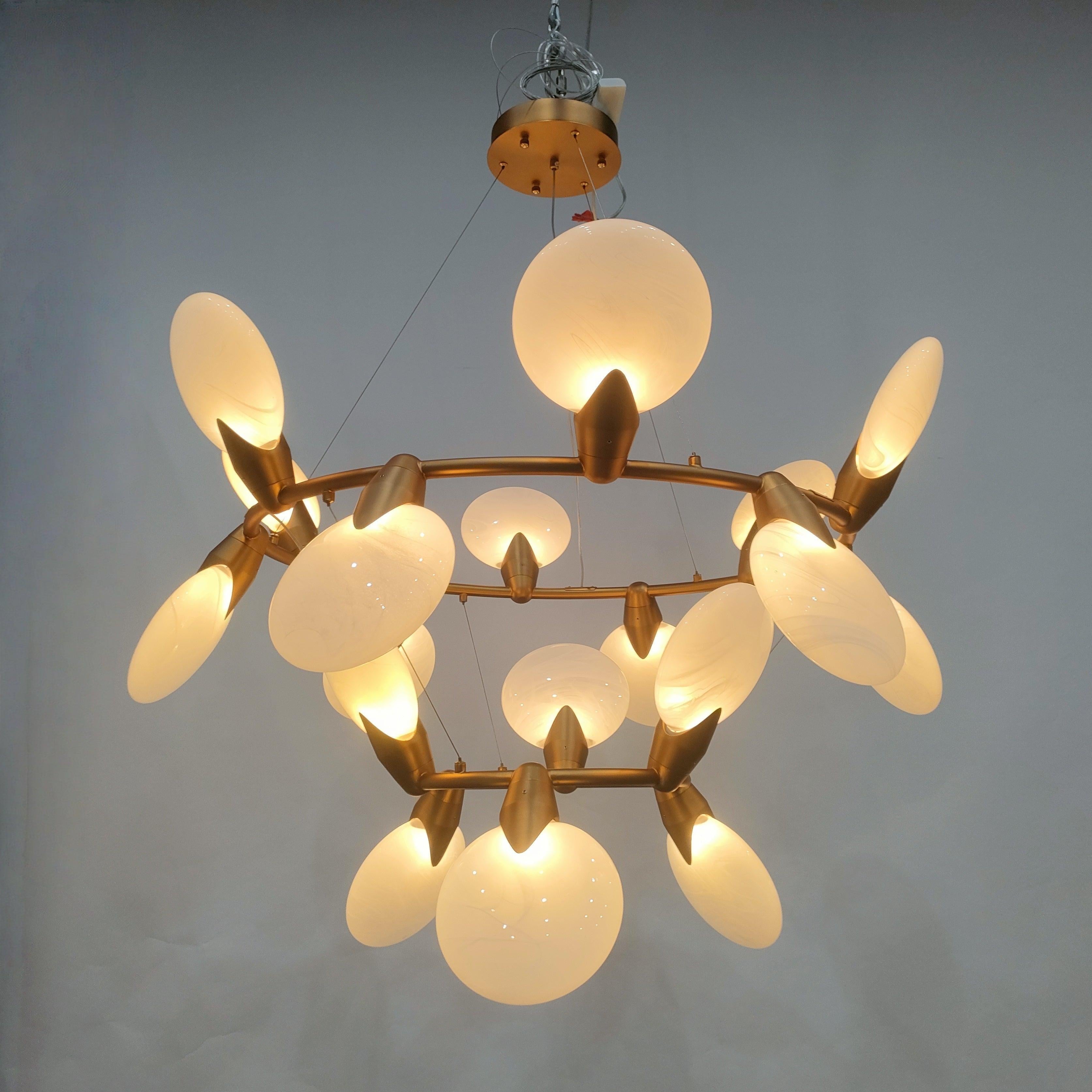 Lyla 2-Tiered Halo Chandelier