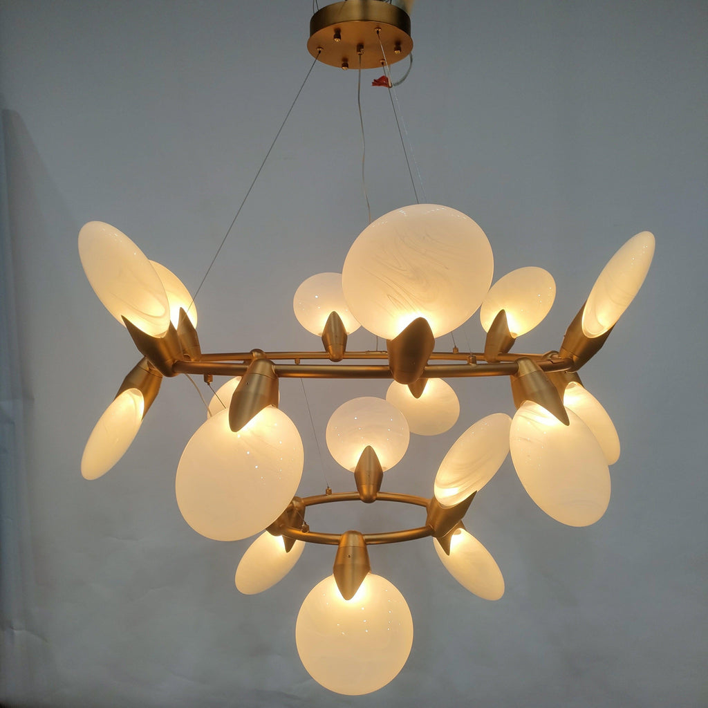 Lyla 2-Tiered Halo Chandelier