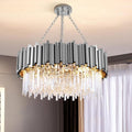 Riviko Radiant Aura Round Crystal Chandelier - Background Shot